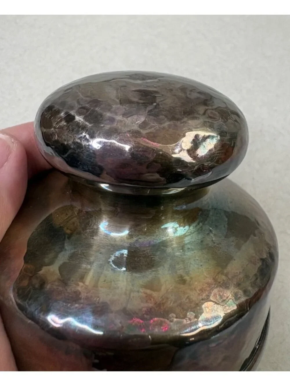 Vintage Art Deco Apollo EPNS Bernard Rice's Sons Cocktail Shaker 4339 Hammered